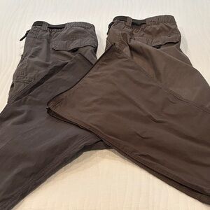 Men's Convertible Cargo Pants - Brown/Gray